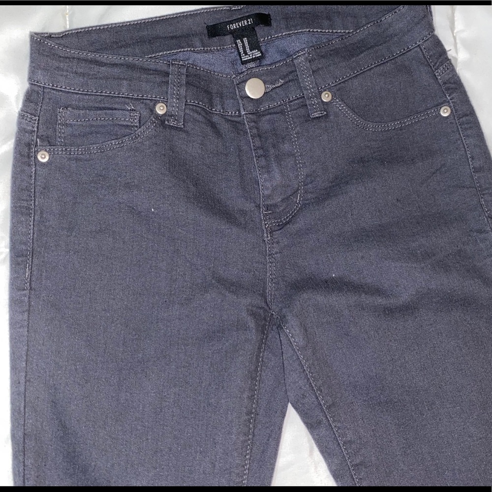 Gray Forever 21 Skinny Jeans